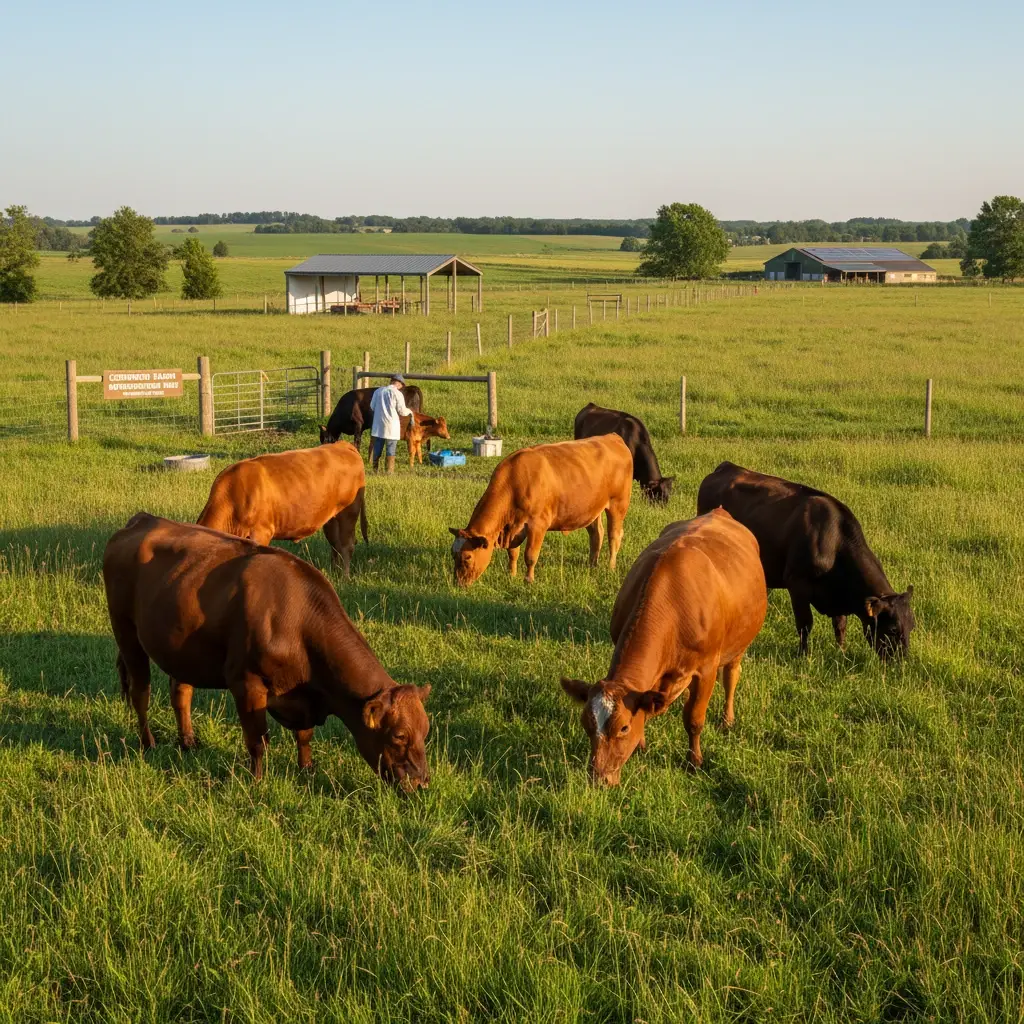 Veterinary care in cattle farming