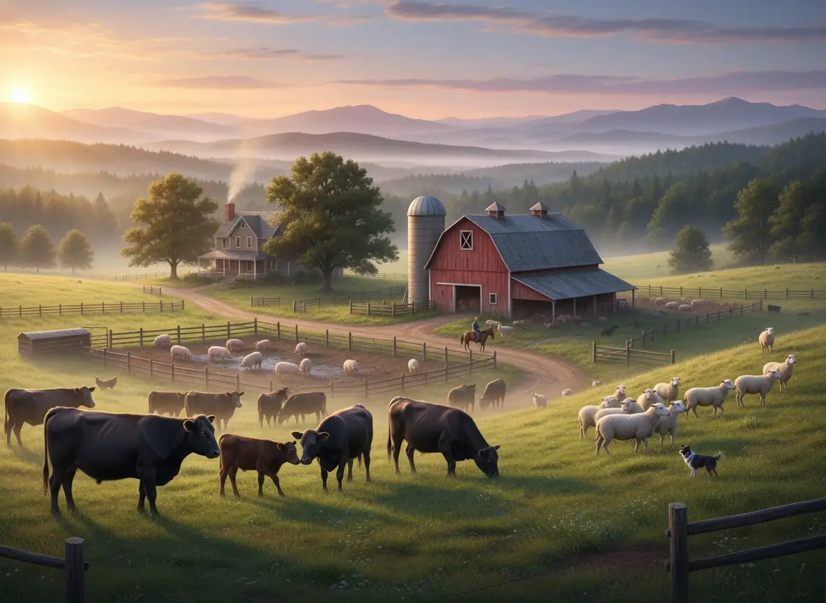 Cattle Farming Calculator 1 Cattle farming in modern agricultural setting