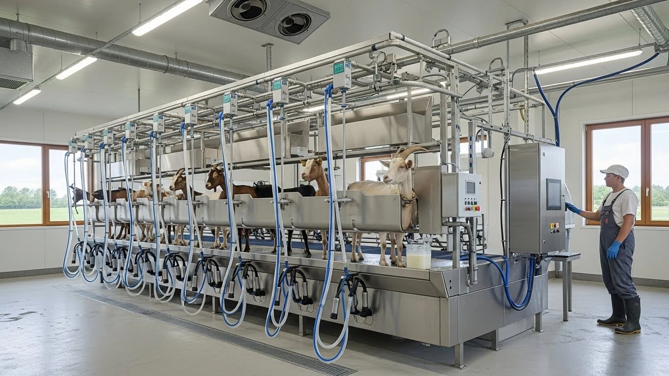 Goat Farming 2 Goat farming - Dairy goat milking operation