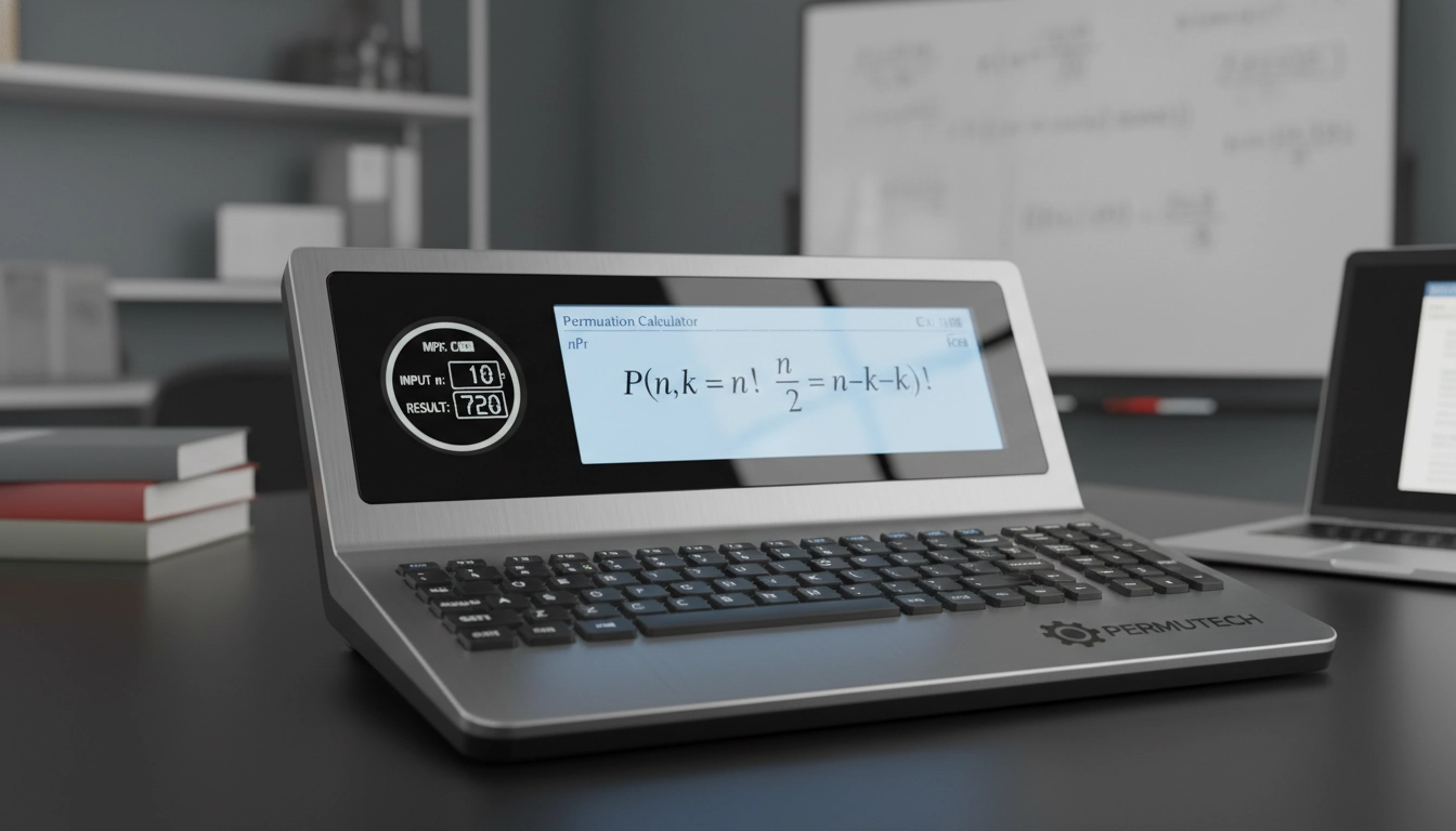 Permutation Calculator 3 Permutation Calculator showing mathematical formulas and arrangement patterns