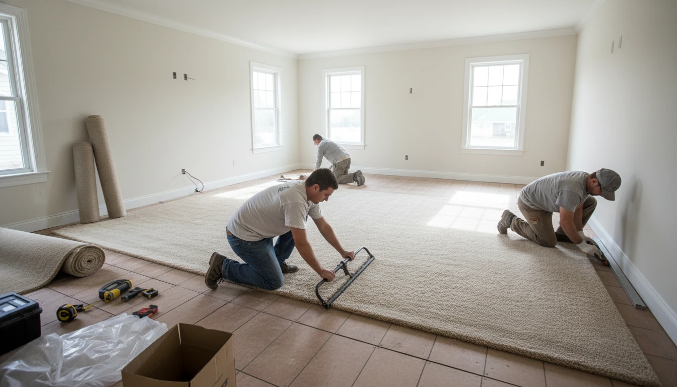 Carpet installation process