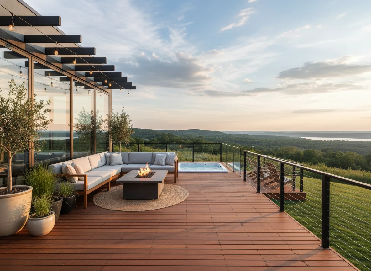 Decking Calculator - Modern deck with precise measurements