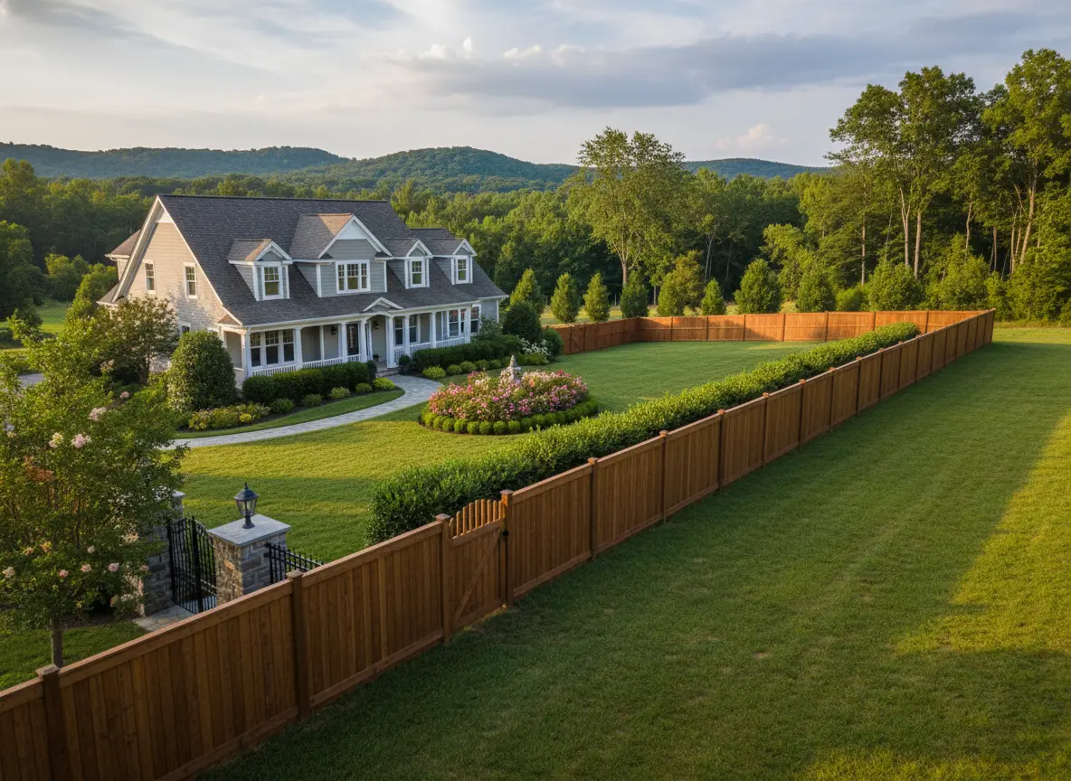 Fence Calculator 4 Finished fence with property