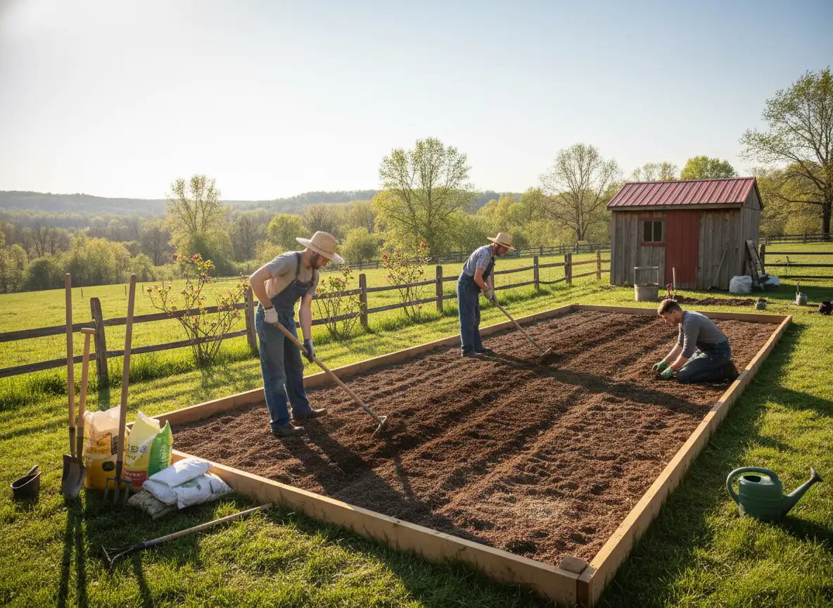 Soil Calculator 2 Soil Calculator - Garden bed preparation with soil