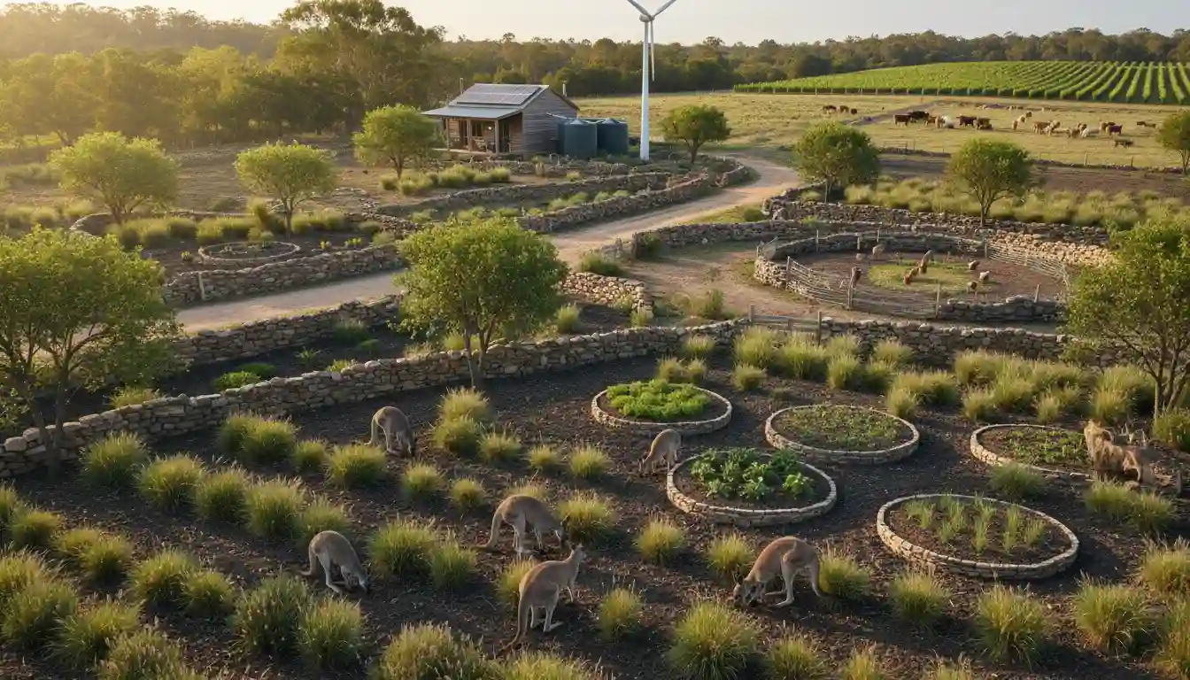 Kangaroo Ranching 3 Sustainable kangaroo ranch management showing integrated farming approach