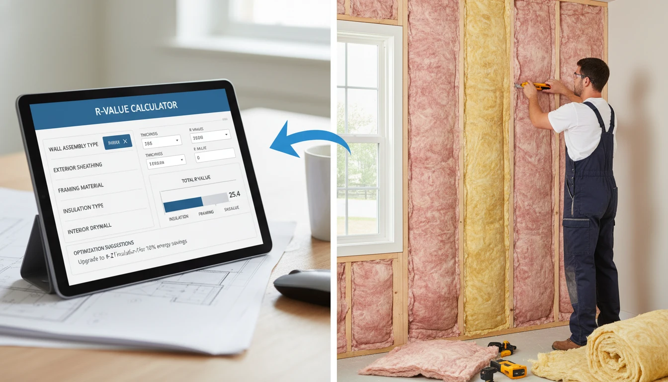 R-Value Calculator 2 R-Value Calculator demonstrating wall assembly thermal resistance and insulation optimization