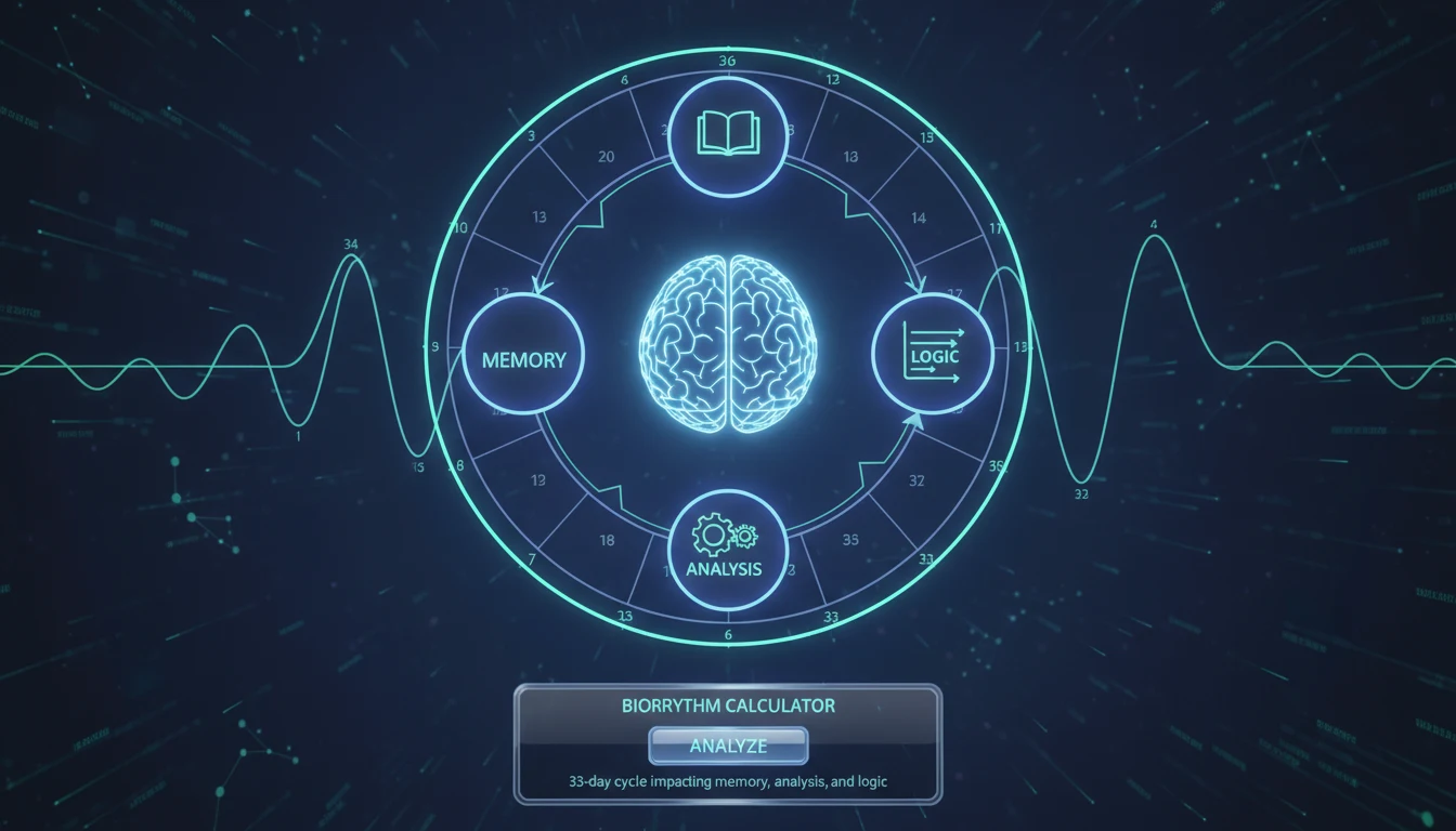 Biorhythm Calculator 4 Intellectual Biorhythm Calculator analyzing mental capacity and focus cycles