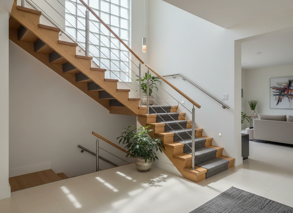 Stair Calculator (Rise & Run) 3 Stair Calculator - L-shaped staircase design