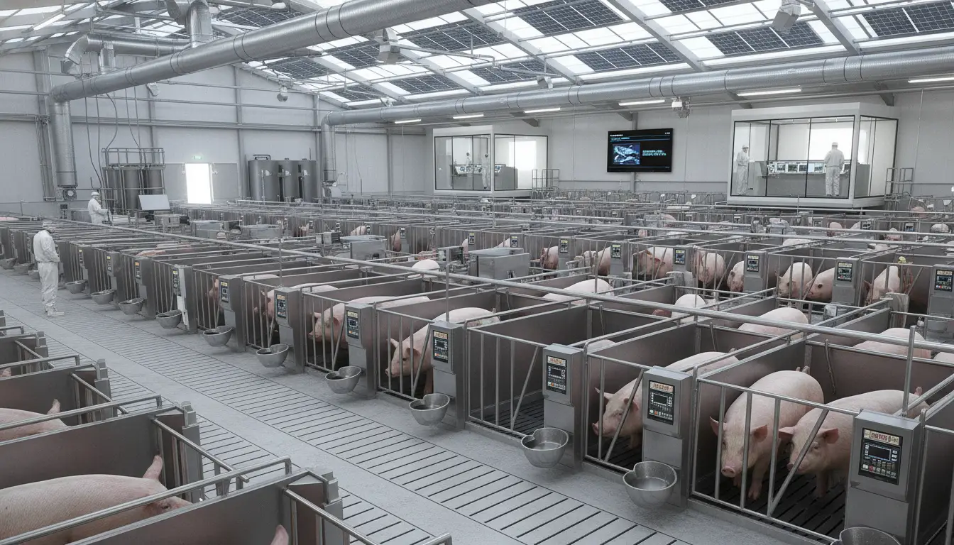Pig Farming 3 Modern pig farming facility showing efficient swine production and management systems