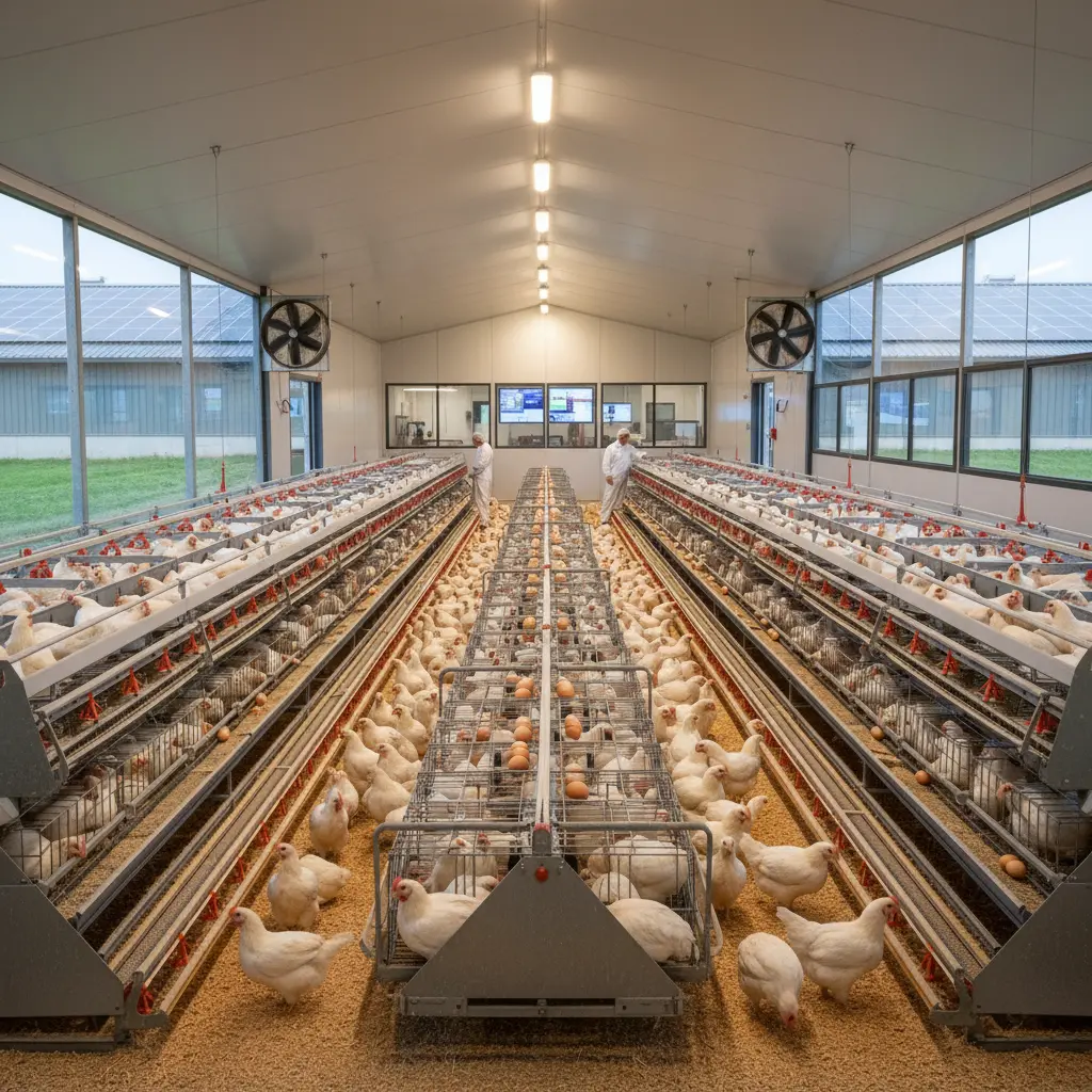 Chicken Farming 3 Modern poultry operation with automated systems