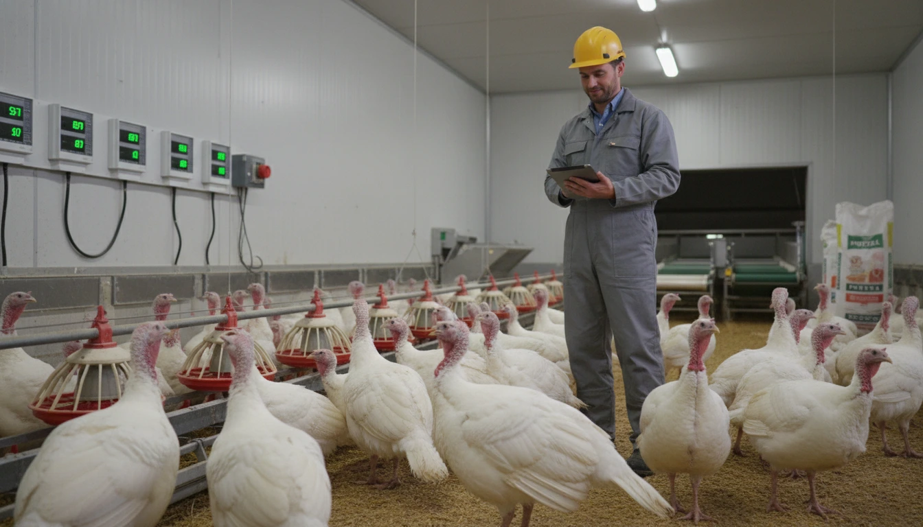 Infographic showing turkey farming profitability and key metrics