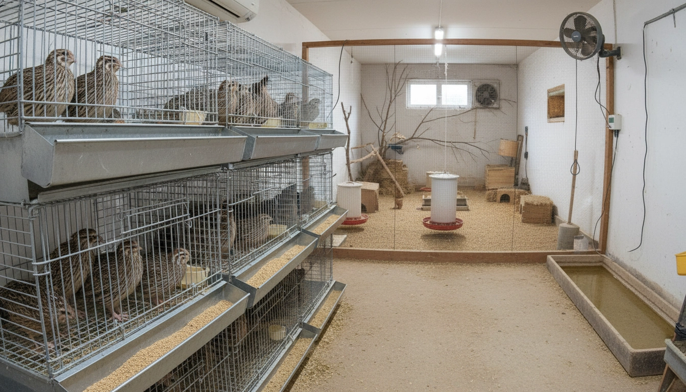 Quail Farming 2 Quail equipment and setup showing proper housing and feeding systems