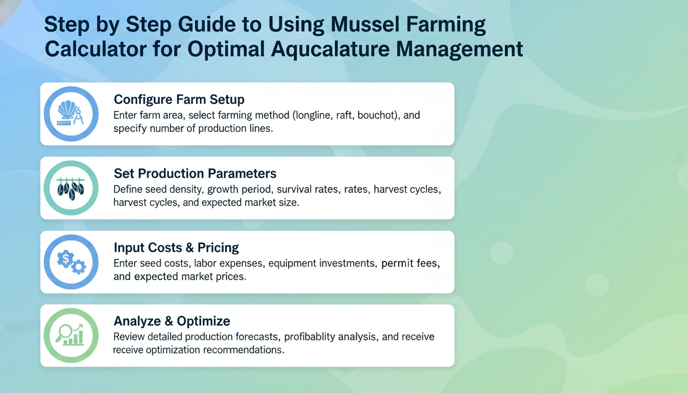 Step by step guide to using mussel farming calculator for optimal aquaculture management