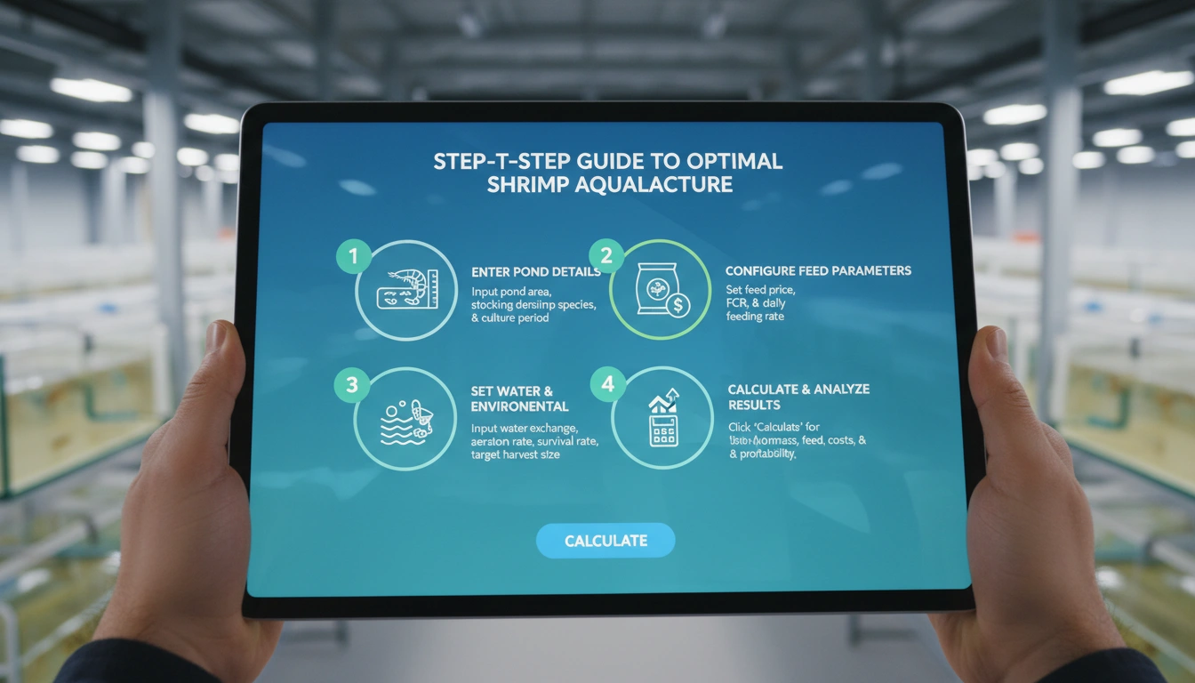 Shrimp Farming 2 Step-by-step guide to using the shrimp farming calculator for optimal aquaculture management and shrimp farming profitability
