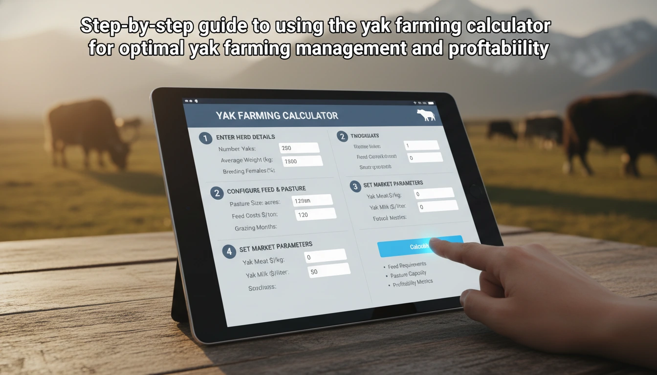 Yak Farming 2 Step-by-step guide to using the yak farming calculator for optimal yak farming management and profitability