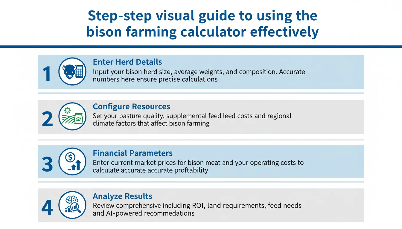 Step-by-step visual guide to using the bison farming calculator effectively