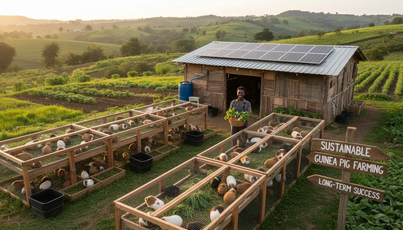 Sustainable guinea pig farming practices for commercial cavy production and breeding operations