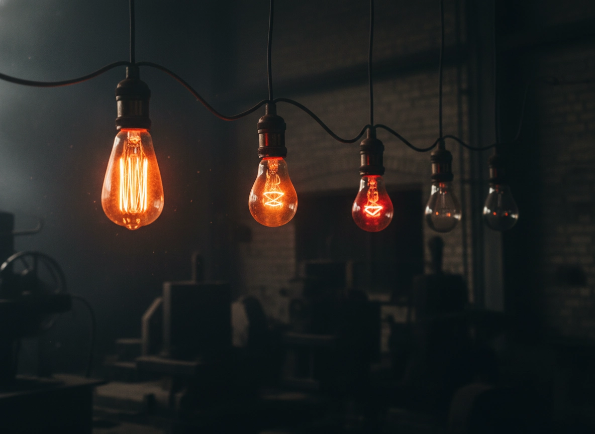 Voltage Drop Calculator - Illuminated light bulb in darkness